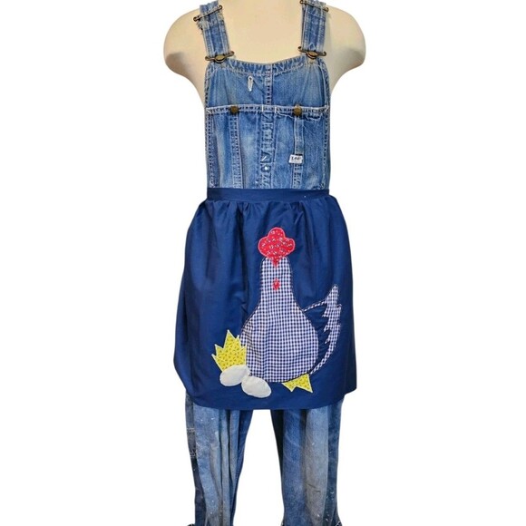 Handmade Accessories - Vintage Country Kitchen Chicken Applique Half Apron
